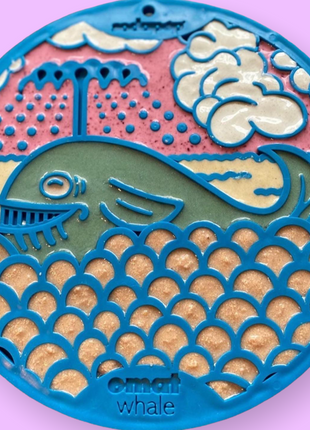 Whale eMat - Enrichment Lick Mat for Dogs and Cats - with Suction Cups | Whale Design | USA Made