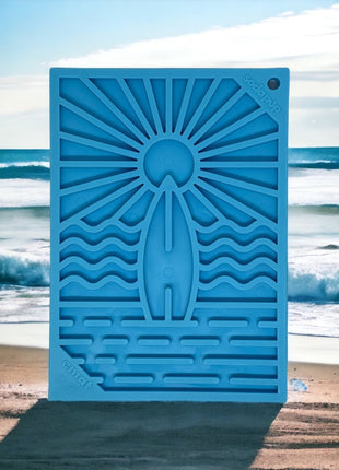 Surf's Up eMat - Small Lickmat for Dogs and Cats | Beach-Themed Design | SodaPup