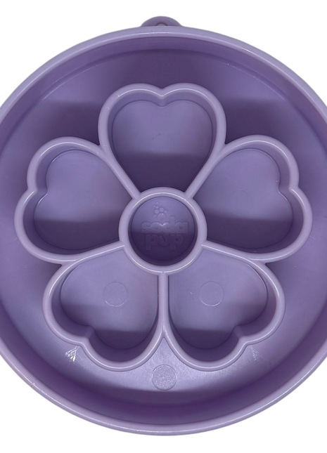 Flower eBowl Deep Slow Feeder Dog Bowl for Enrichment | USA Made