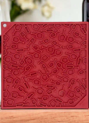 Vino Dog eMat - Enrichment Lick Mat For Dogs and Cats | Wine-Inspired Design| SodaPup