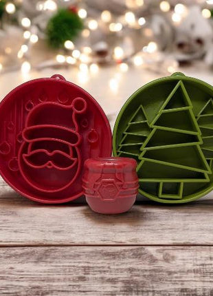 Santa Christmas eBowl Deep Slow Feeder Dog Bowl for Enrichment | USA Made