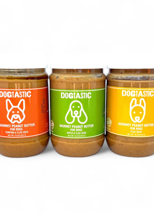Dogtastic Gourmet Peanut Butter for Dogs - Pumpkin & Flax Seed Flavor