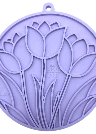Tulip Design eMat - Enrichment Lick Mat For Dogs and Cats - With Suction Cups | USA Made