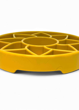 Sunflower eTray Shallow Slow Feeder Dog Bowl for Enrichment | USA Made