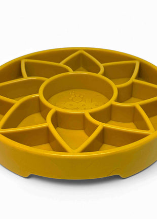 Sunflower eTray Shallow Slow Feeder Dog Bowl for Enrichment | USA Made
