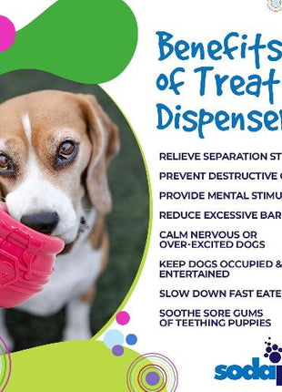 Honey Pot Dog eCup Treat Dispenser | Durable PUP-X Rubber Enrichment Toy | USA Made