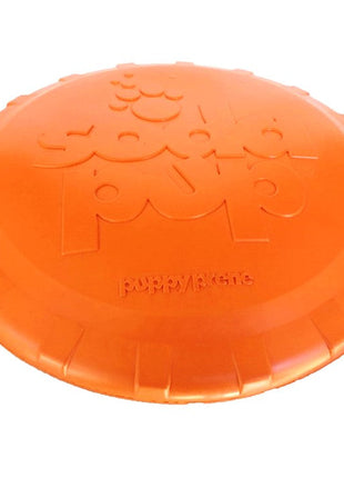 Bottle Top Flyer Rubber Frisbee for Dogs | Orange | Vet Approved | USA Made