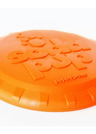Bottle Top Flyer Rubber Frisbee for Dogs | Orange | Vet Approved | USA Made