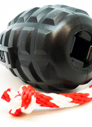 USA-K9 Magnum Grenade - Black Magnum Rubber Chew Toy for Extreme Chewers | USA Made
