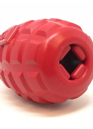 USA-K9 Grenade Rubber Dog Chew Toy | K9 Handler Reward Toy | Red & Blue | USA Made