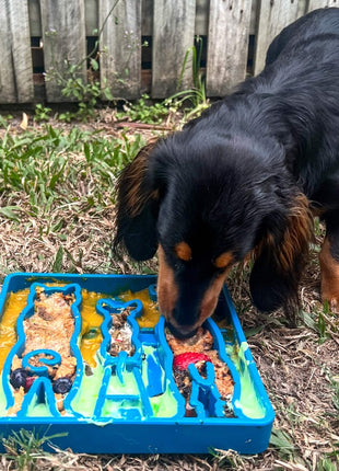 Waiting Dogs eTray - Shallow Slow Feeder Bowl for Enrichment | USA Made
