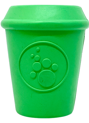 Coffee Cup Rubber Dog Chew Toy for Power Chewers | Treat Dispenser | USA Made