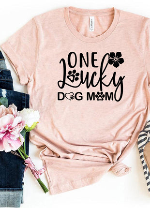One Lucky Dog Mom T-Shirt