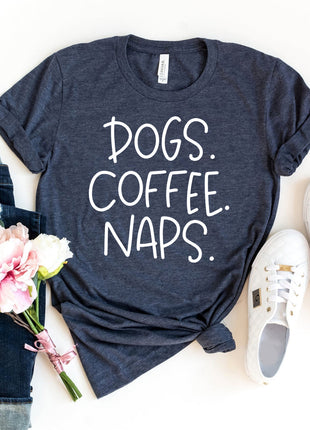 Dogs Coffee Naps T-Shirt