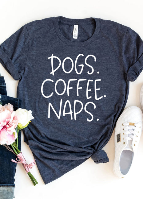 Dogs Coffee Naps T-Shirt