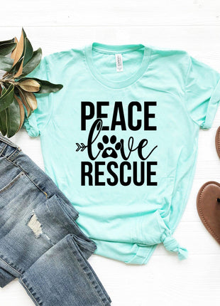 Peace Love Rescue T-Shirt