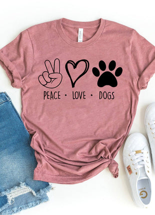 Peace Love Dogs T-shirt