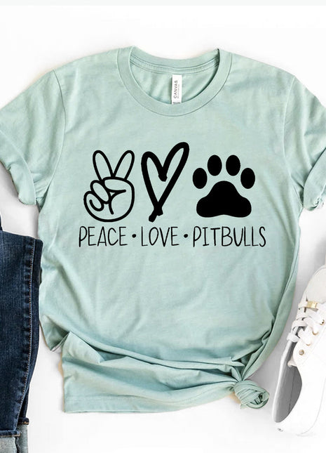 Peace Love Pitbulls T-shirt