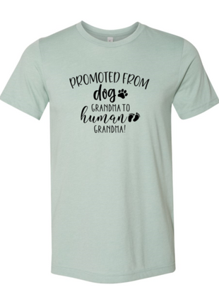 Promoted from Dog Grandma to Human Grandma T-Shirt