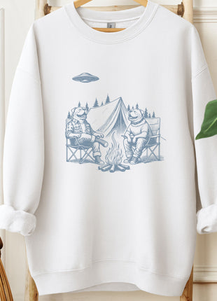 English Bulldog Camping Sweatshirt