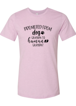 Promoted From Dog Grandpa to Human Grandpa T-Shirt