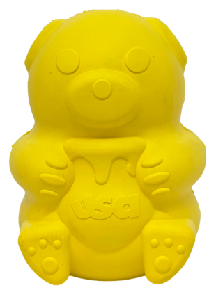 Honey Bear eDispenser - Durable Rubber Treat Dispenser for Dogs | USA Made