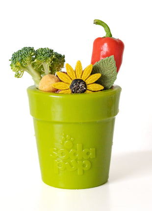 Large Flower Pot eCup Dog Treat Dispenser | Durable USA-Made Enrichment Toy | SodaPup