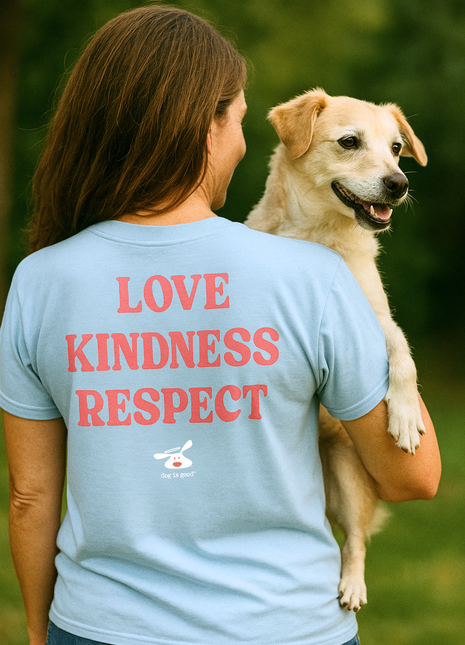 T-shirt: Treat People Like Dogs (Light Blue)