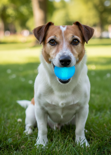 Strobe Ball Light-Up Dog Toy - Durable Floating Chew Ball | Made in USA