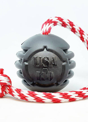USA-K9 Magnum Stars and Stripes Rubber Dog Toy | K9 Handler Reward Toy | USA Made