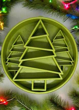 Pine Tree Christmas eBowl Deep Slow Feeder Dog Bowl for Enrichment | USA Made